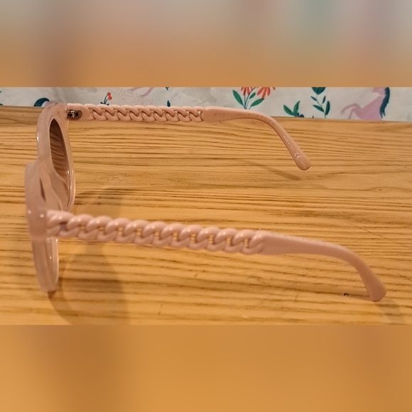 EUC Stella McCartney SC0234S Pink Braid Boho Neutral Cat Eye Sunglass Frames - Picture 2 of 7